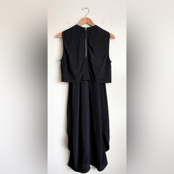 Helmut Lang Black Sleeveless Shift Midi Dress Minimalist Quiet Luxury Designer - Picture 6 of 10